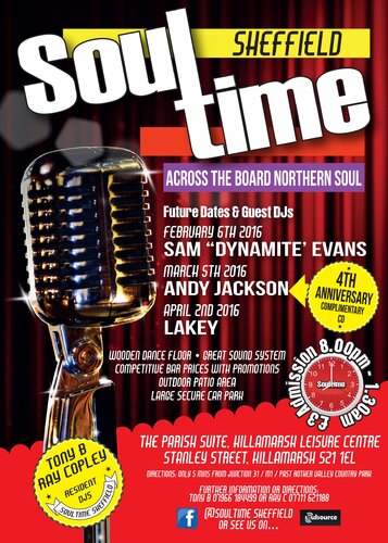 soultime sheffield : 1st saturday of every month