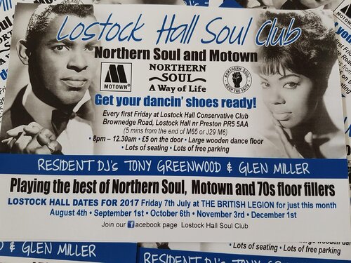Lostock Hall Soul Club nr Preston First Friday of the month