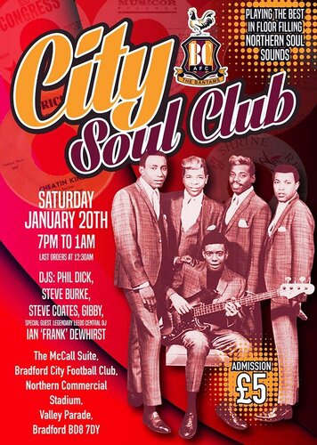 Bradford City Soul Club - Saturday 20th Jan