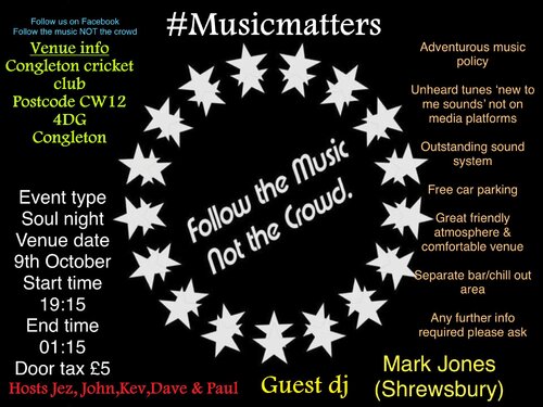 FTMNTC Sat  9th Oct Guest DJ Mark Jones (Shewsbury)