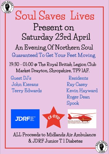 Soul Saves Lives Market Drayton Royal British Legion