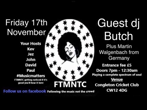 FTMNTC Fri 17th November - Guest DJ Butch