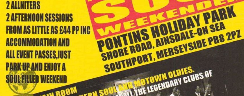 Pontins Southport Northern Soul Weekender - 19th Oct Passes Info