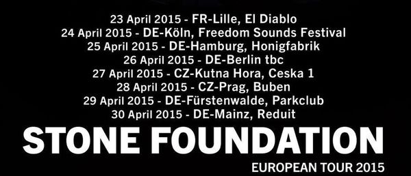 Stone Foundation Euro Dates for 2015