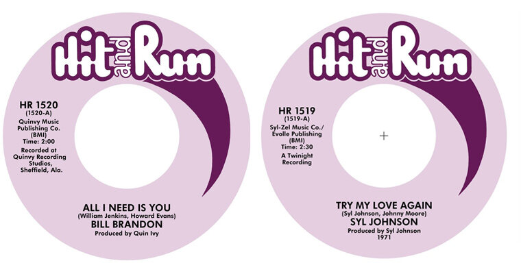 Hit and Run - New 45s from Syl Johnson & Bill Brandon