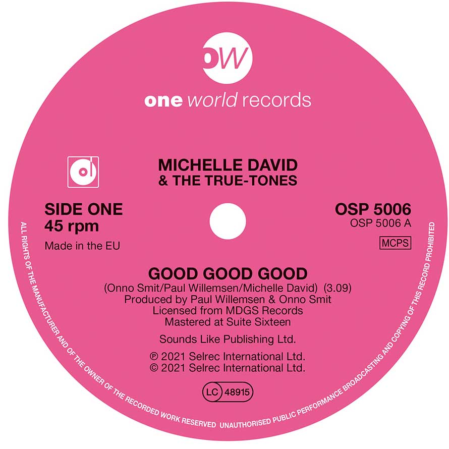 Michelle David  & The True-tones - Good Good Good- One World Records