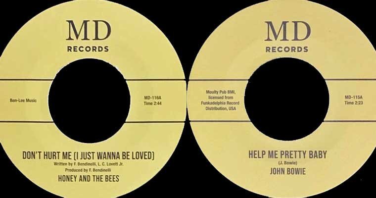 New MD Records 45s - Honey And The Bees - John Bowie - Sam Reed Band magazine cover