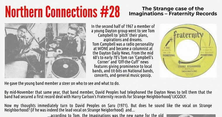 Northern Soul Connections #28 - The Strange case of the Imaginations - Fraternity Records