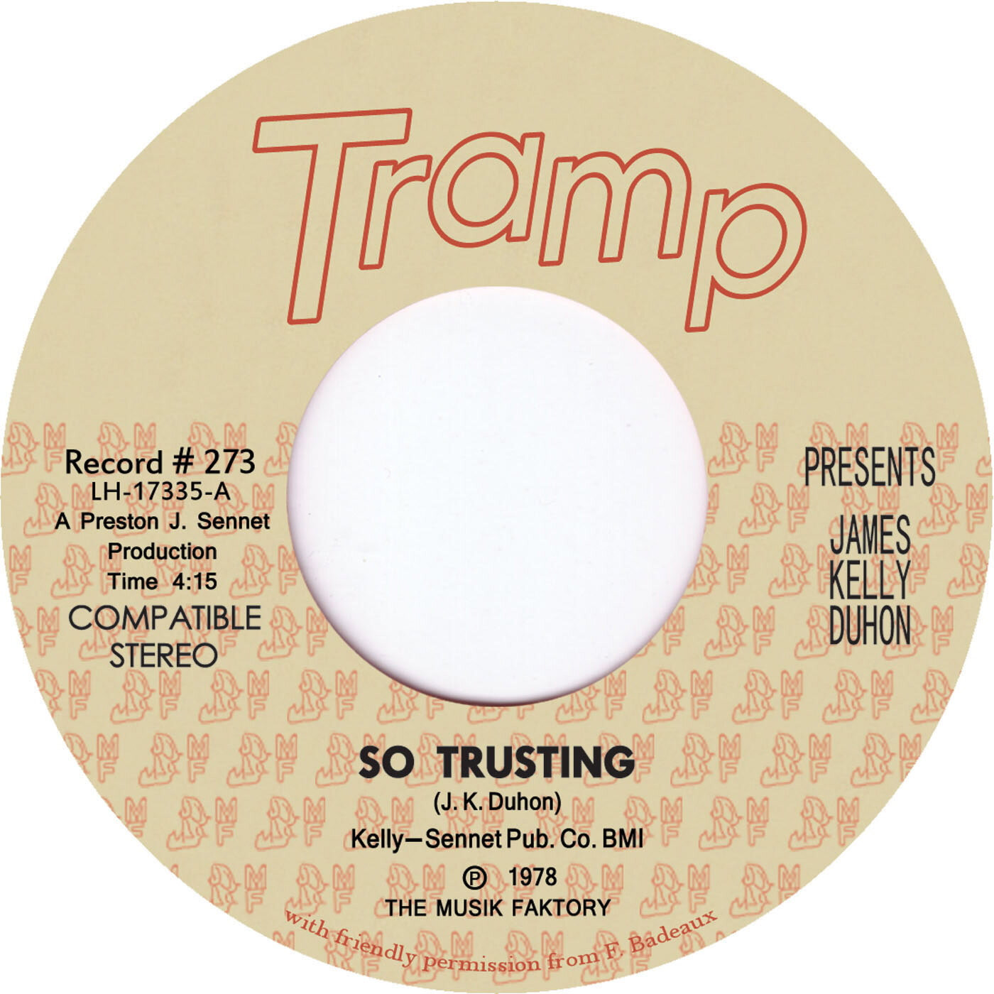 James Kelly Duhon - So Trusting - Tramp