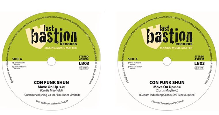 New 45 - Con Funk Shun - Move On Up - Last Bastion Records