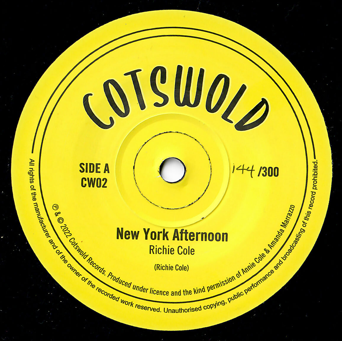 Richie Cole - New York Afternoon - Cotswold Records zoom image