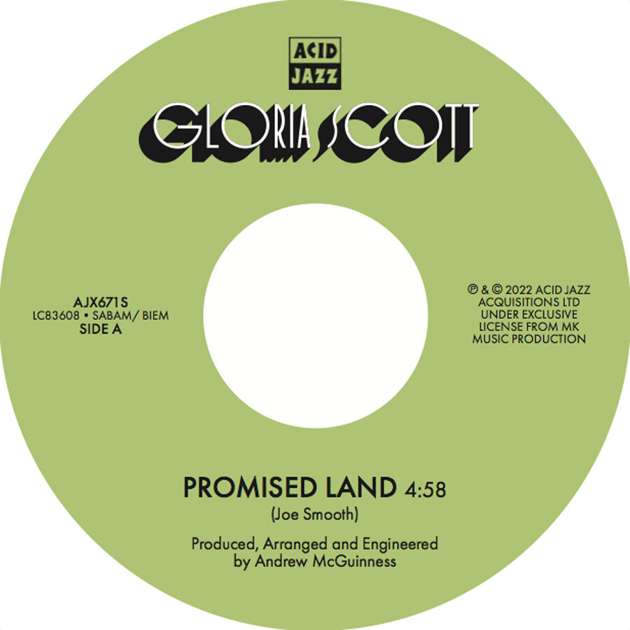 Gloria Scott - Promised Land - Acid Jazz 45 zoom image