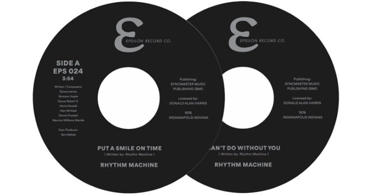 Out Now: New 45 Rhythm Machine: Smile On Time / Can't Do Without You EPS024 Epsilon Records magazine cover