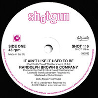 Randolph Brown & Company - It Ain't Like It Used To Be - SHOTGUN 116 image