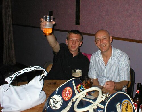 13 baz & mark with their bags!!!
