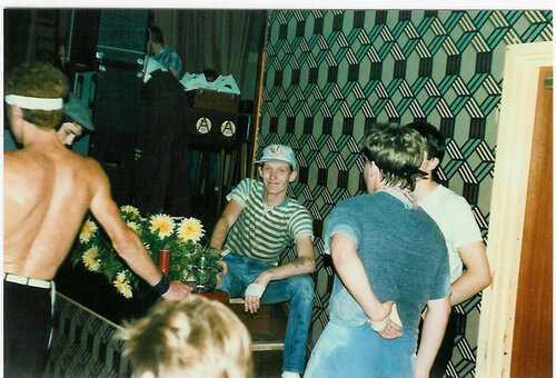 me on the stage steps