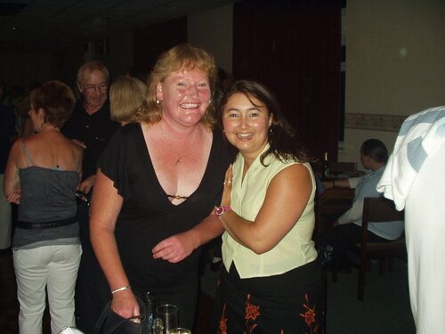 l to r -april and beve( jems better half )