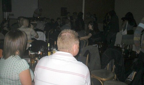 main room in the dark