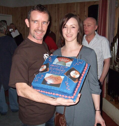eddie watching out for the vultures after his cake