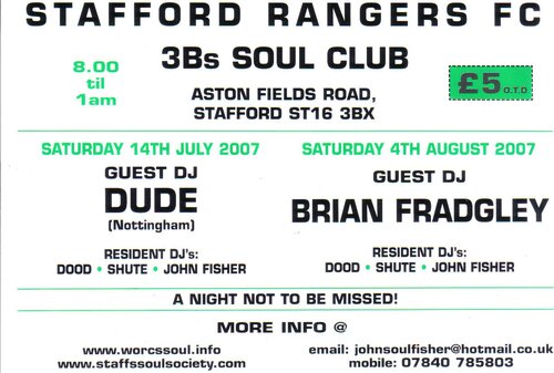 stafford rangers - 3bs soul club