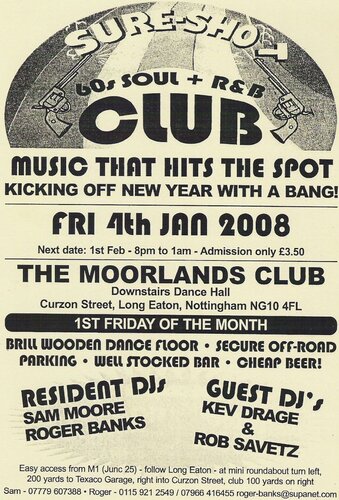 sure-shot 60's soul & r & b club