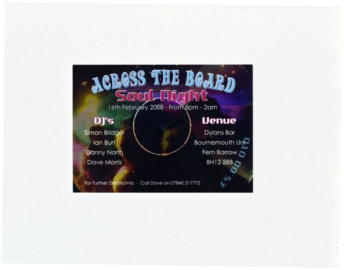 across the board soul night - bournemouth uni