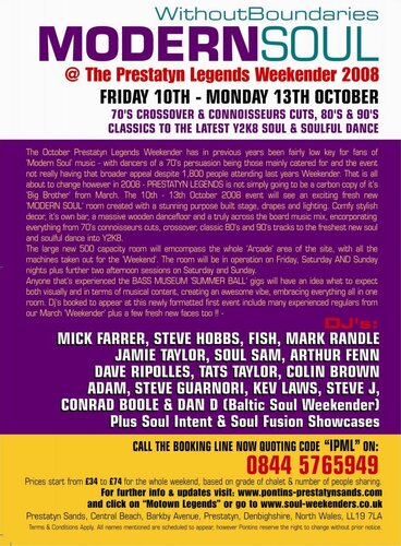 prestatyn legends weekender - modern soul