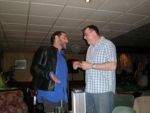 val and mickey discussing french flower pressing