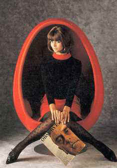 girl in pod chair