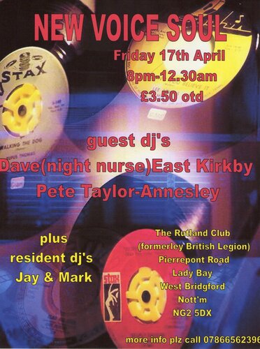 new voice soul nott'm ...april 17th 8.00pm