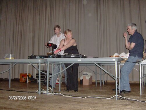 sandi me dj'ing with swoz at pommas memorial