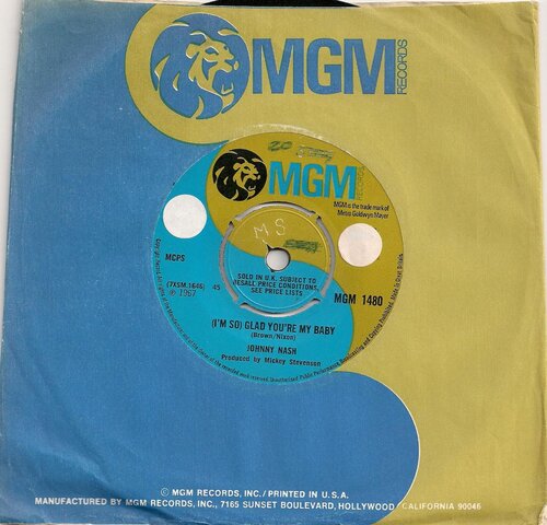 johnny nash - i'm so glad you're my baby - mgm 1480