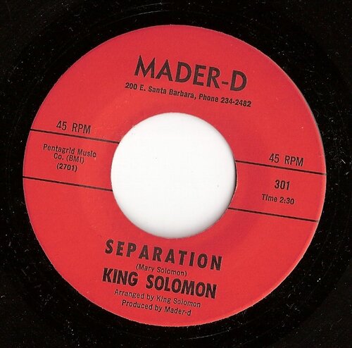 mader d - king soloman