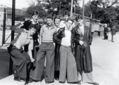 en route to wigan 1977