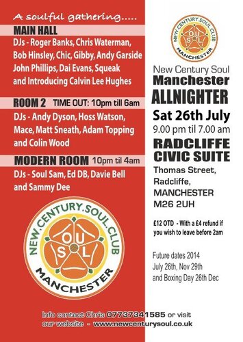 new century soul manchester allnighter sat 26th july
