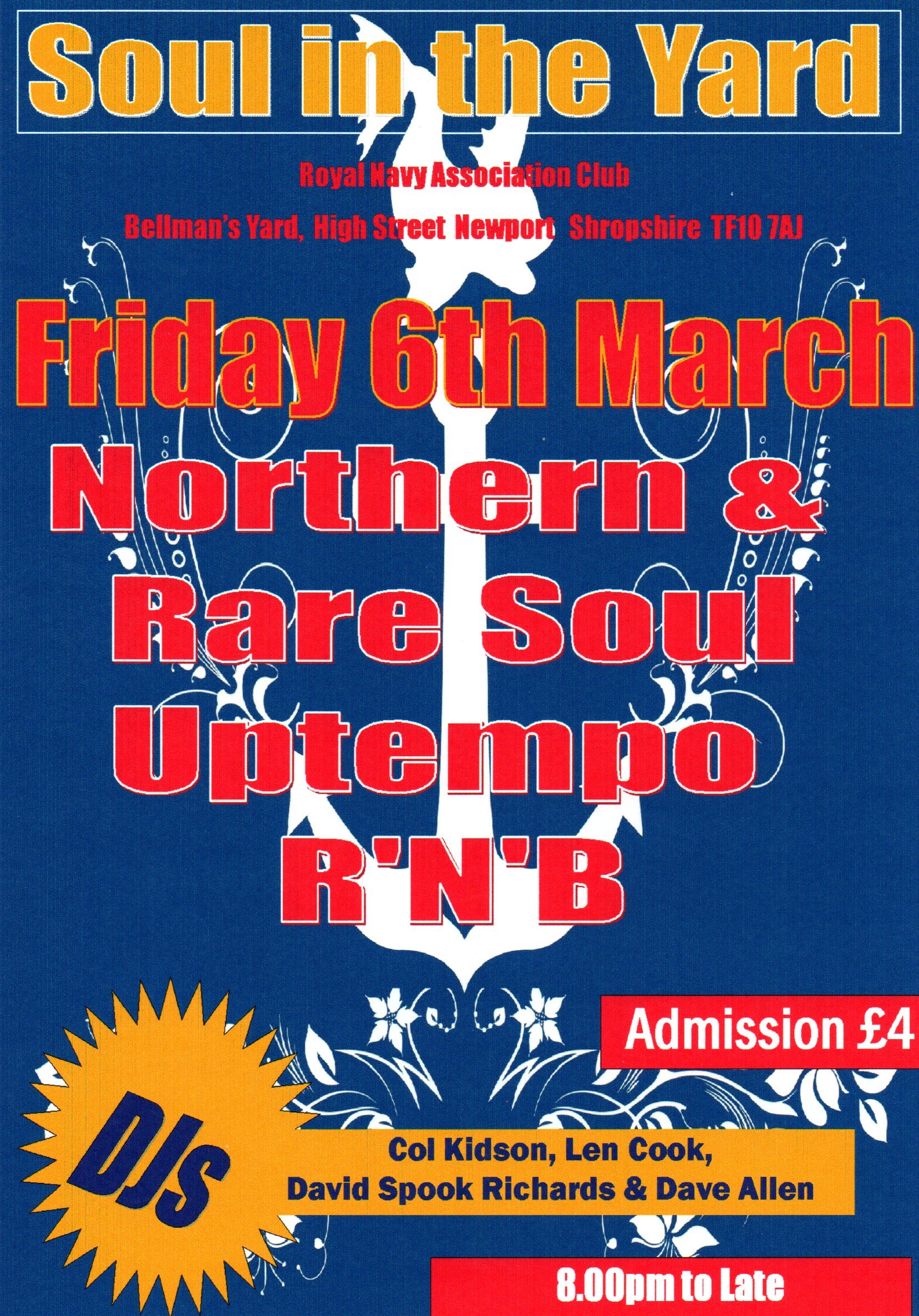 Soul In The Yard Royal Navy Club Newport Shropshire