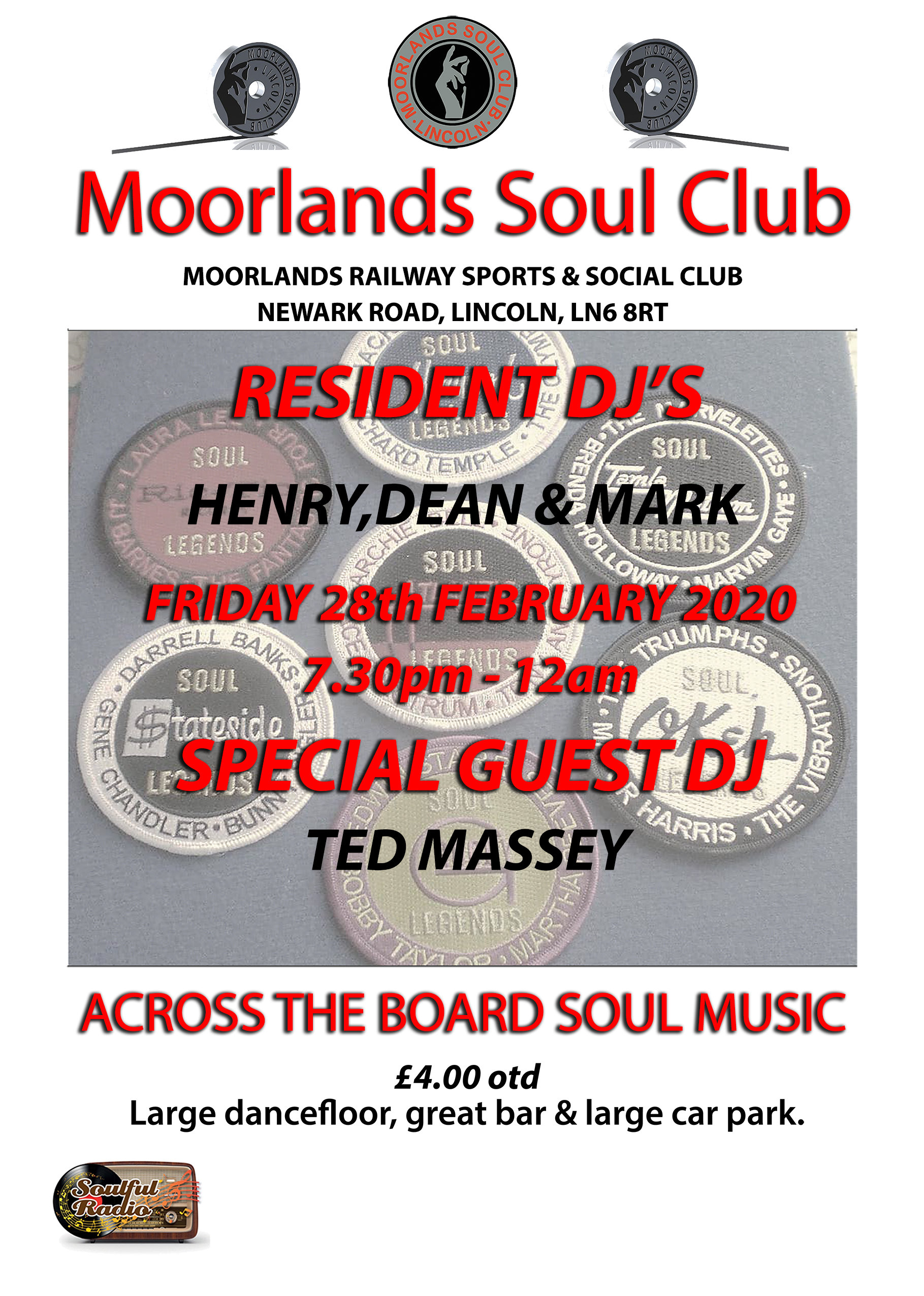Moorlands Soul Club  Guest Ted Massey