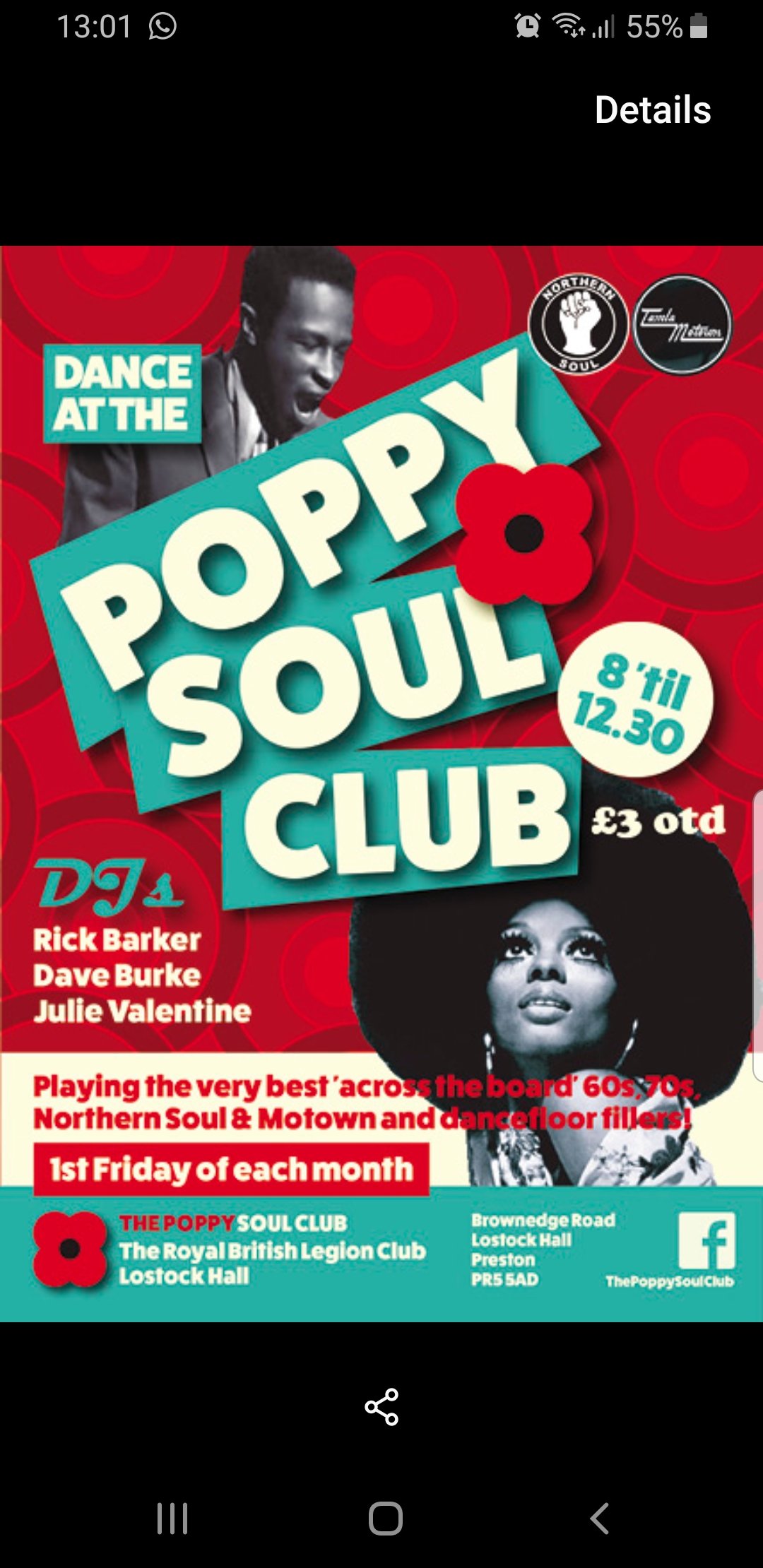 Poppy Soul Club Lostock Hall Preston