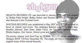 Debbie Taylor - Just Don't Pay - Shotgun Records image
