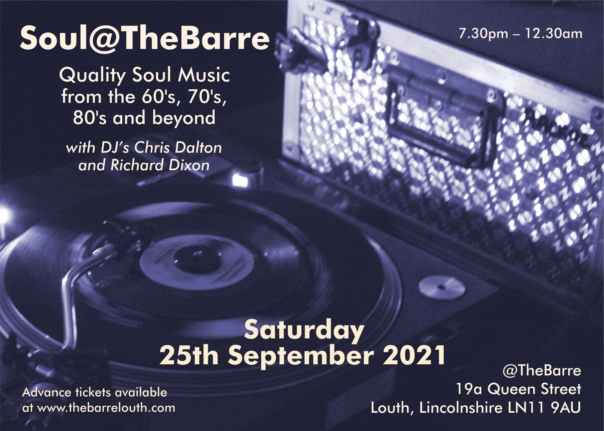 Cancelled Soulthebarre Djs Chris Dalton  Richard Dixon