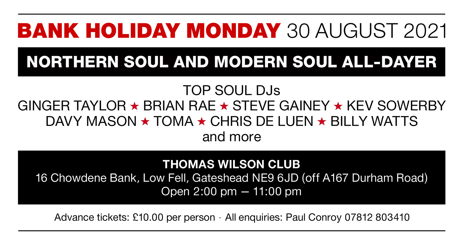 Northern  Modern Soul Mini All Dayer