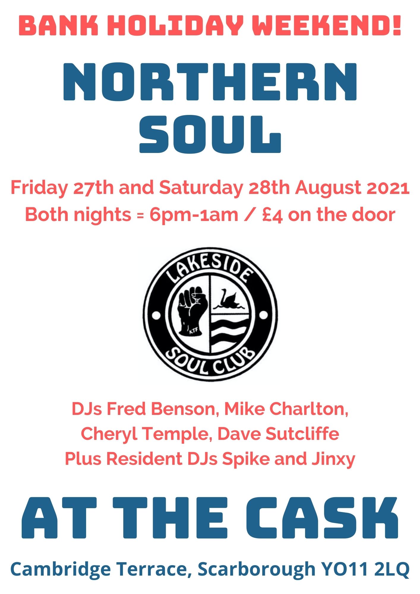 August Bank Holiday At The Cask Scarborough
