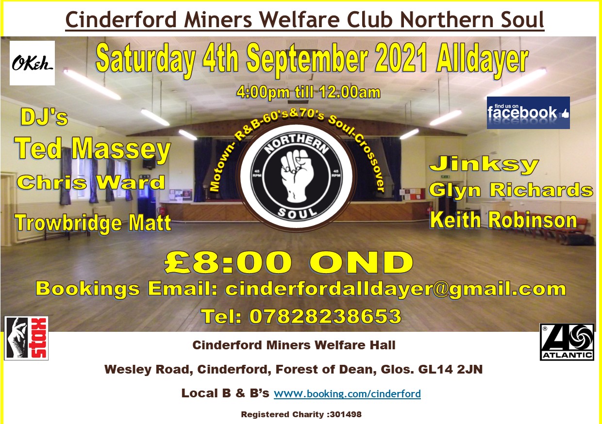 Cinderford Miners Welfare Soul Alldayer