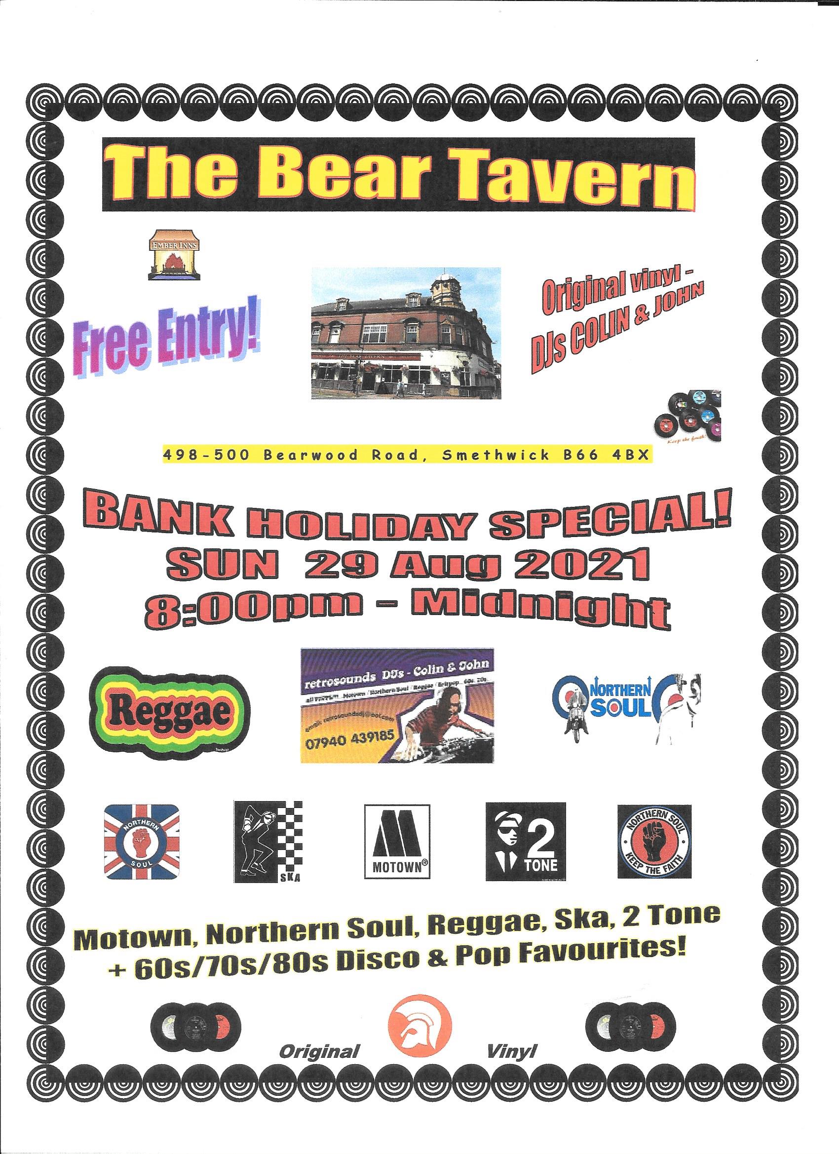 Retrosounds Dj Are Back At The Bear Tave Pub Smethwick