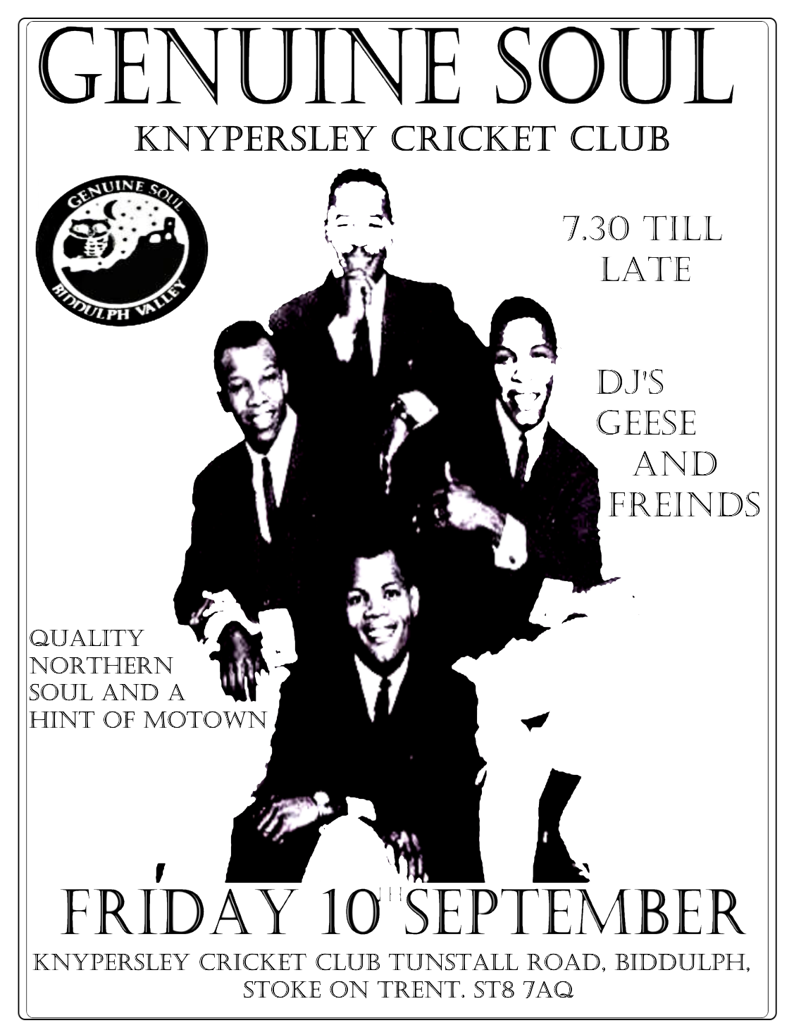 Genuine Soul At Knypersley Vics Cricket Club