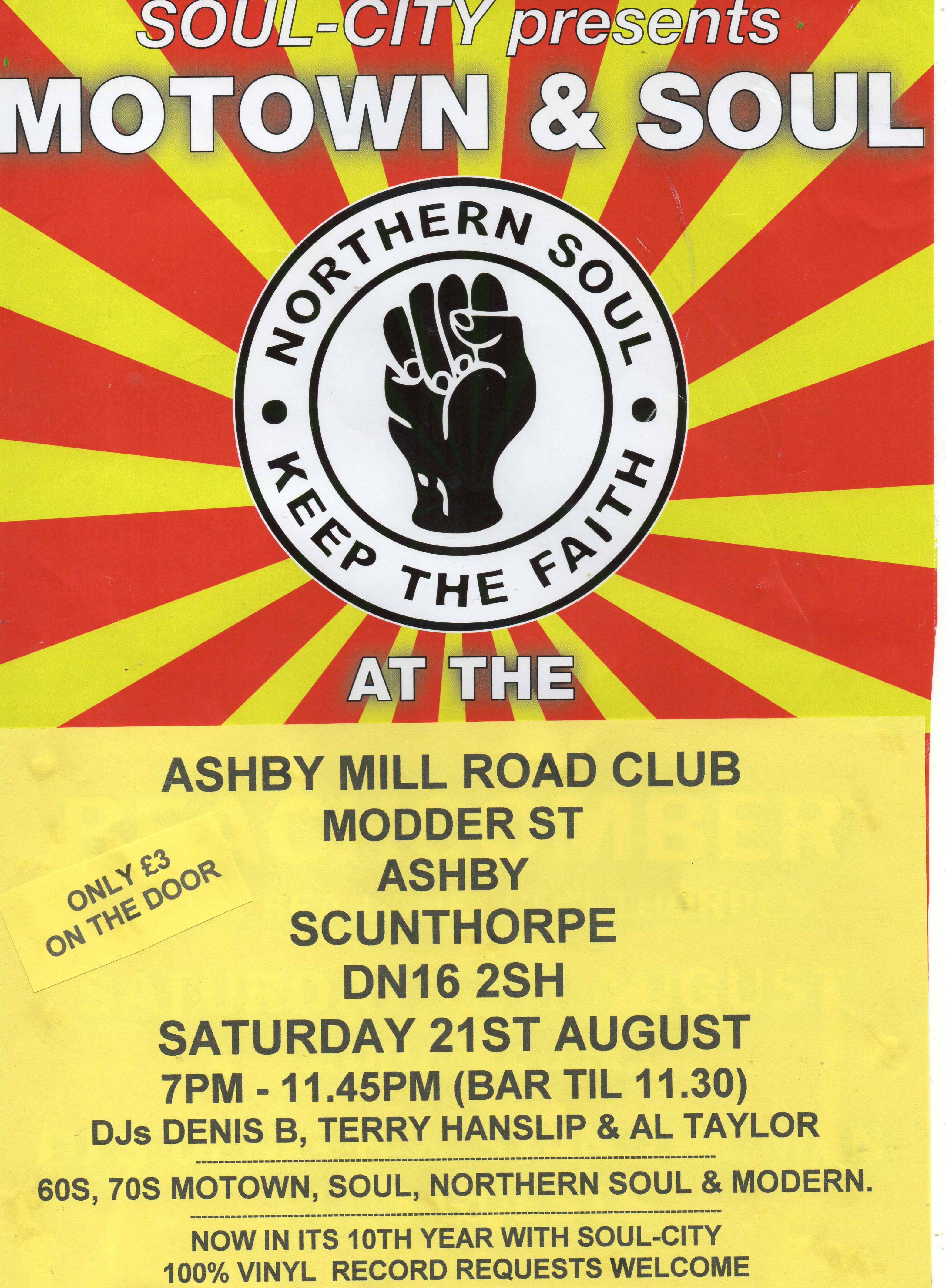 Soulcity At Scunthorpe Ashby  Mill Rd Club