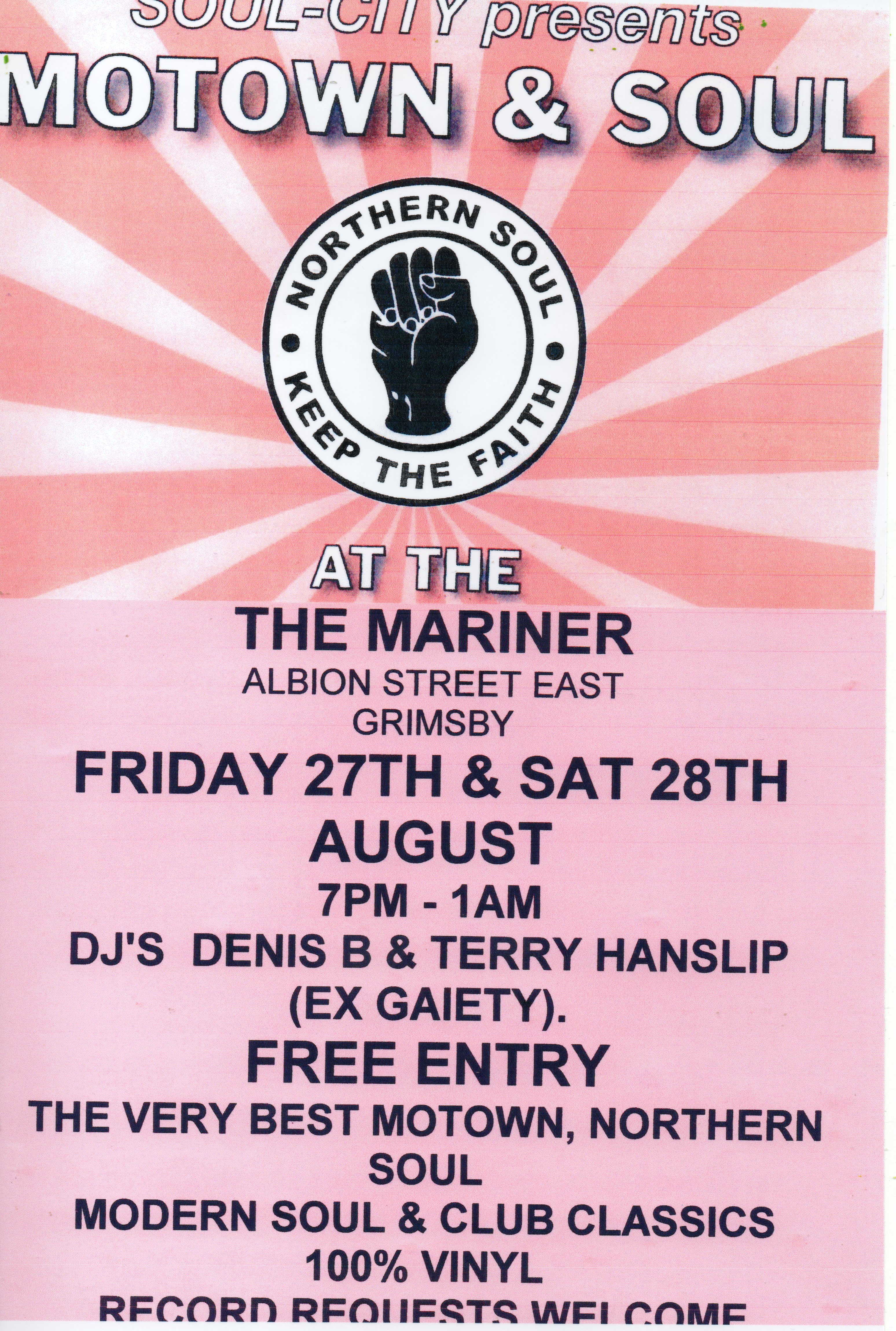 Grimsbys  The Mariner New Soul Venue