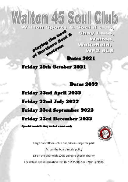 Wakefield Walton 45 Club Night Wf2 6ls