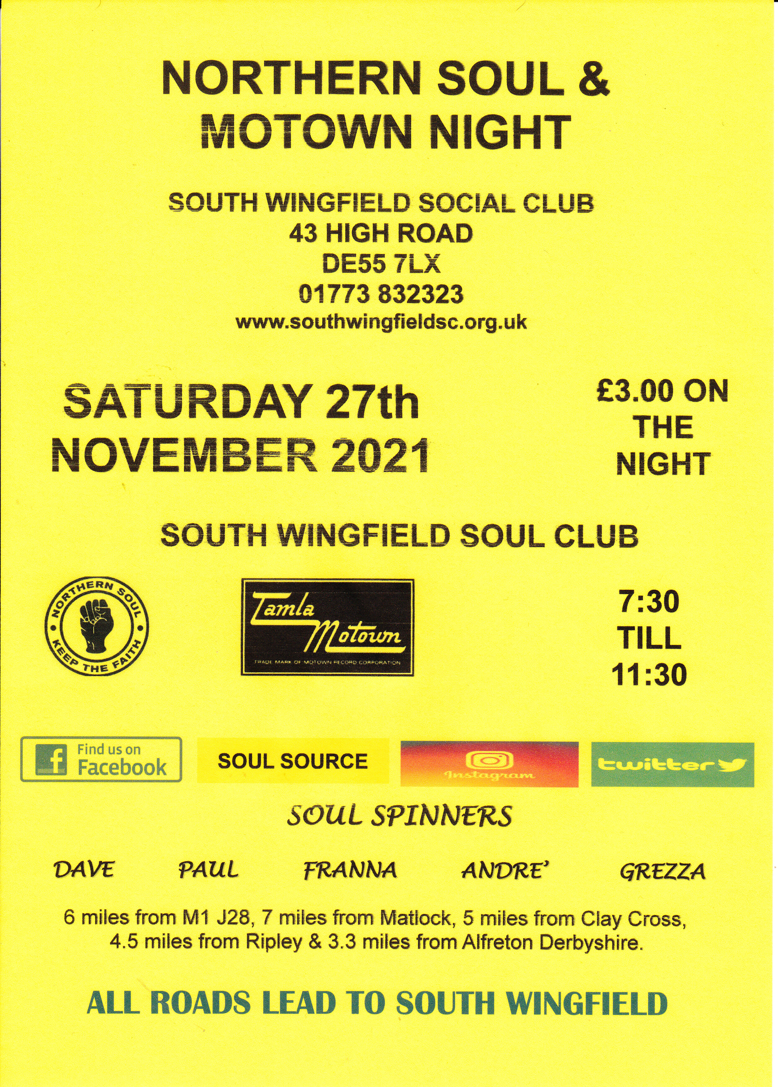 South Wingfield Northern  Soul  Motown Night