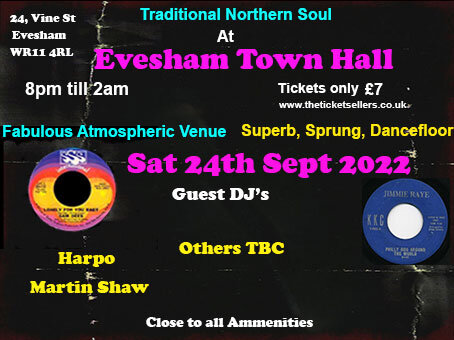 Cancelled Evesham Town Hall Traditional Northern Soul